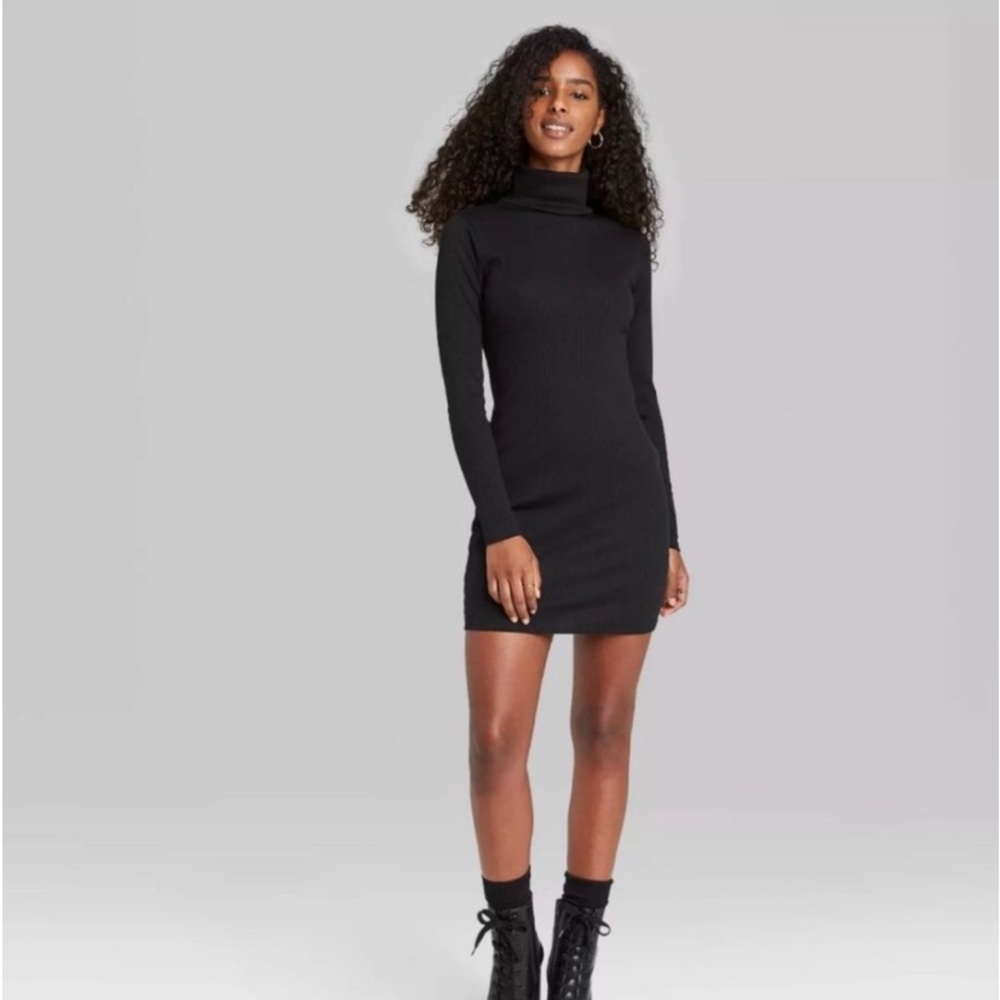 Wild Fable Ribbed Turtleneck Bodycon Dress